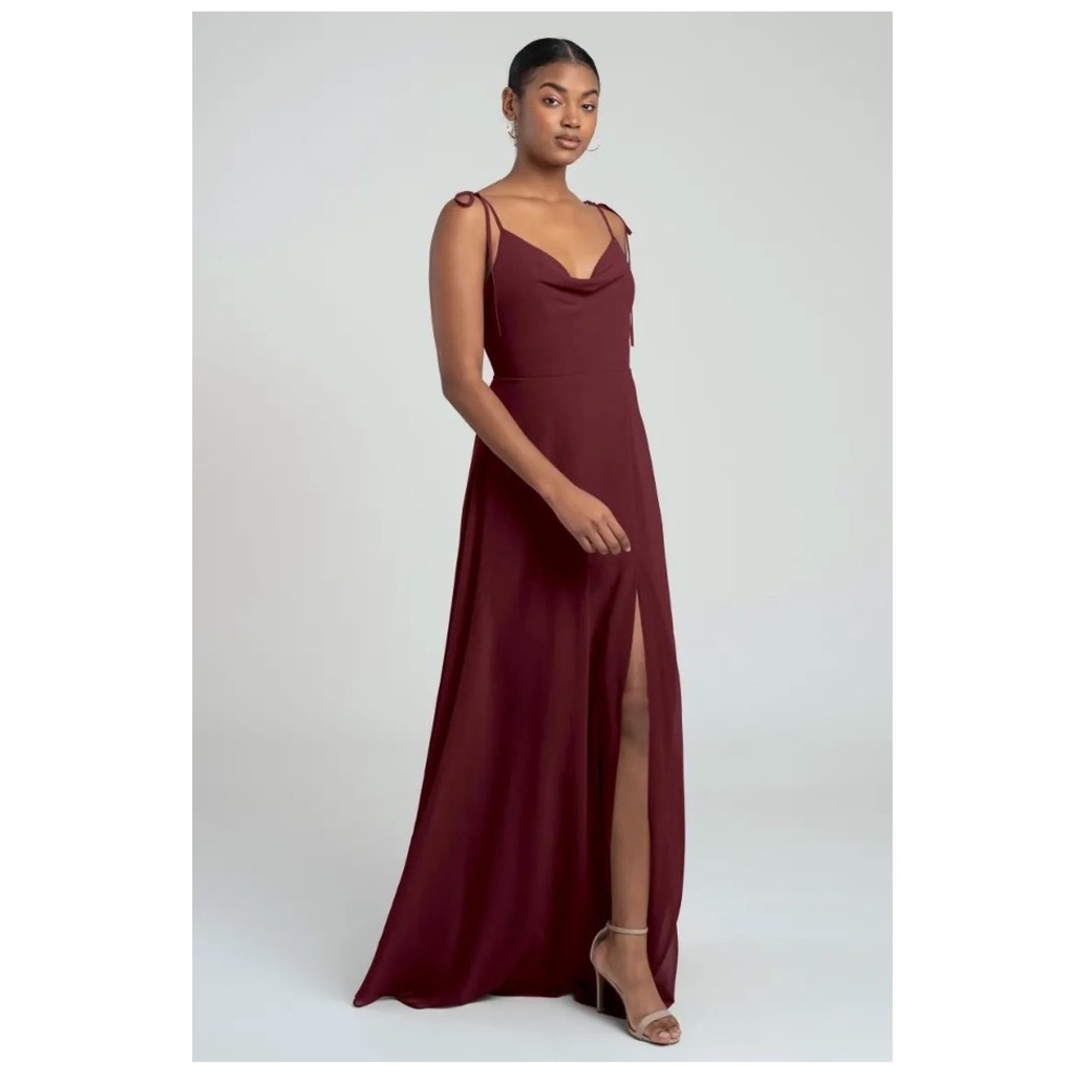 Jenny Yoo Brinley Hibiscus Chiffon Bridesmaid Dress Size 0
